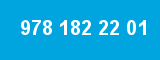 978 182 22 01 978 182 22 01